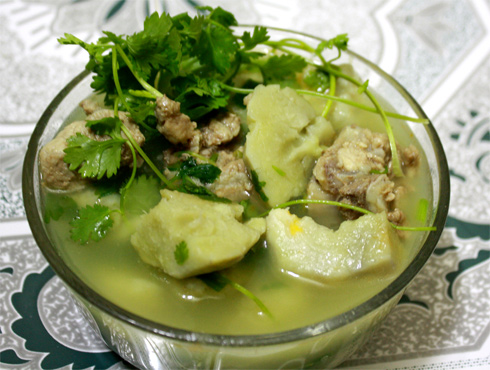 Canh khoai sọ mán, một món ăn đặc biệt ở Mộc Châu